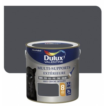Peinture multi supports tous matériaux gris sombre 2L DULUX VALENTINE 8 ans sous couche intégrée 3031520178877