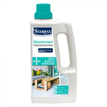 Nettoyant bactéricide désinfectant parfumé sans javel contact alimentaire 1L STARWAX 3365000054512