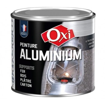 Peinture antirouille à effet métal Aluminium alu satiné tous supports 125ML OXI 3285820022457