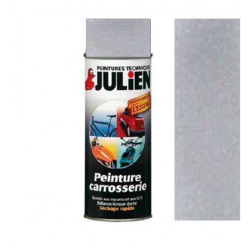 Peinture aérosol spécial carrosserie Julien métallisé gris acier 400ml