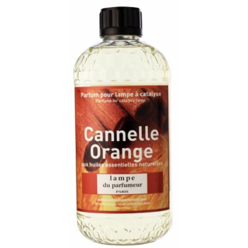 Parfum senteur cannelle orange aux huiles essentielles pour lampe à catalyse 500ml LAMPE DU PARFUMEUR 3581000002111