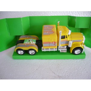tracteur new ray jaune 1/55 camion sans remorque métal et plastique 0093577141733