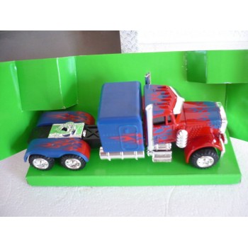 tracteur new ray rouge 1/55 camion sans remorque métal et plastique 0093577141757
