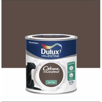 Peinture décoration crème couleur marron wenge satin 0.5l DULUX VALENTINE 3031520254908
