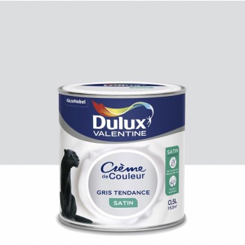 Peinture monocouche crème couleur gris tendance satin 0.5l DULUX VALENTINE 3031520127639