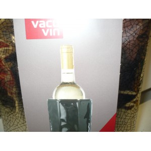 rafraîchisseur à vin argenté vacucin pour bouteille de vin 8714793388031