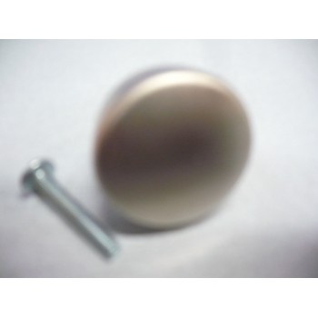 bouton effet inox Ø 30 mm résine synthèse avec vis porte de meuble et tiroir de meuble 3297867127378