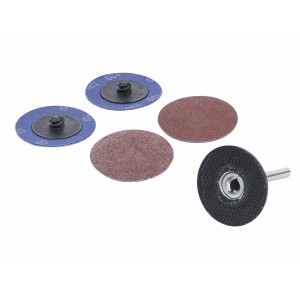 Jeu de disques abrasifs grain 60 - 120 plateau Ø 50 mm sur perceuse BGS TECHNIC 4026947085906