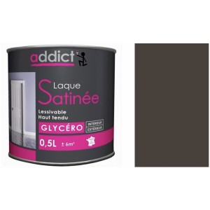 Peinture glycéro déco tous supports gris manganèse satin 0.5L ADDICT 3661521133157