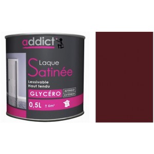 Peinture glycéro déco tous supports rouge basque satin 0.5L ADDICT 3661521113692