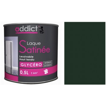 Peinture glycéro déco tous supports vert Irlande satin 0.5L ADDICT 3661521113777
