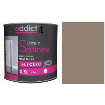 Peinture glycéro déco tous supports gris galet satin 0.5L ADDICT 3661521133126