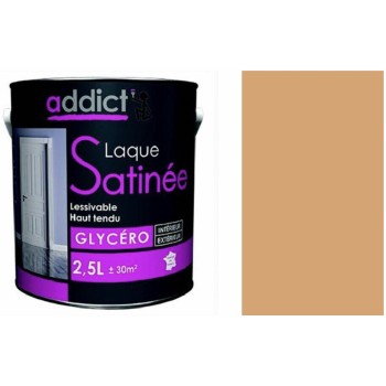 Peinture glycéro déco tous supports beige sable satin 2.5L ADDICT 3661521113845