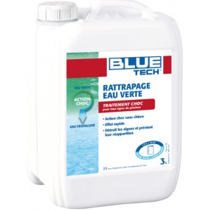 Rattrapage eau verte piscine action choc sans chlore 3L effet rapide BLUE TECH 3521689206400