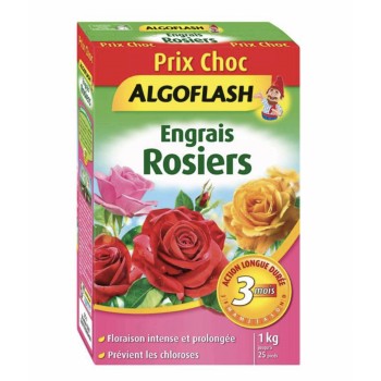 Engrais rosiers granulés 1 kg ALGOFLASH floraison intense et prolongé 3167770220568