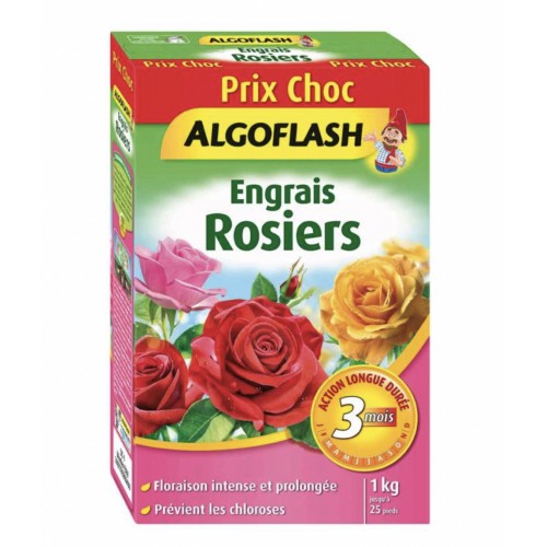 Engrais rosiers granulés 1 kg ALGOFLASH floraison intense et prolongé 3167770220568