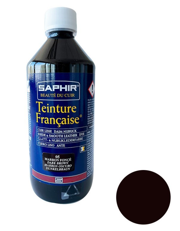 Saphir teinture liquide pour cuir lisse & daim