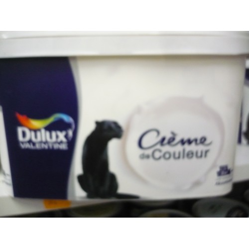 peinture dulux valentine 2.5 litres crème de couleur monocouche or mat 3031520130158
