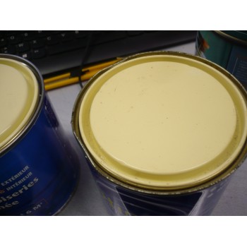 peinture émulsion acrylique satinée 0.5L couleur vanille intérieur extérieur 3509399008811