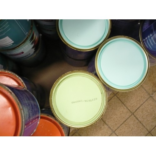 peinture murs et boiseries acrylique satinée 0.5L couleur vert prairie intérieur extérieur 3509399009146
