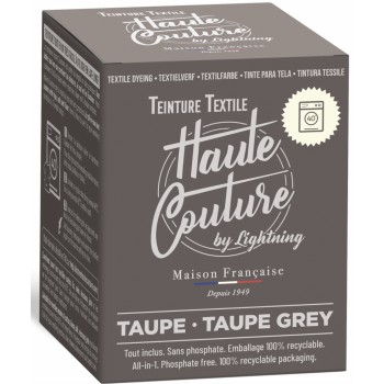 Teinture textile gris taupe tout en un colorant + sel + fixateur HAUTE COUTURE LIGHTNING 3142980000674