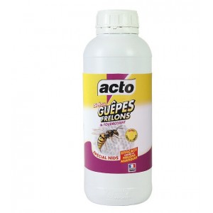Insecticide foudroyant guêpes frelons et frelons asiatiques liquide prêt à l'emploi 1L ACTO 3361670510020