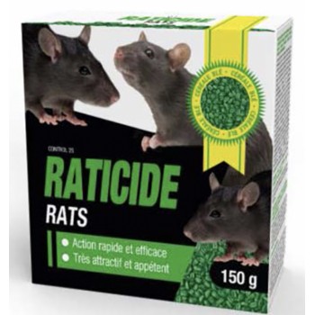 Raticide rats céréales blé vert attractif action rapide efficace 150G PROTECTA 3308084072676