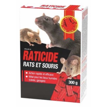 Raticide rats souris bloc action rapide idéal milieu humide 300G PROTECTA 3308084072713