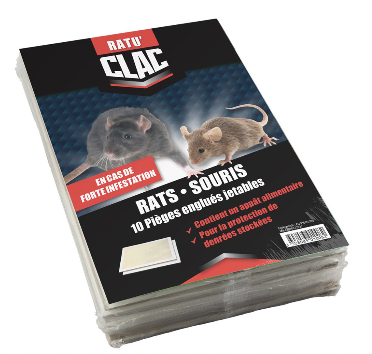 Plaque de Glu Bois pour Rats et Souris