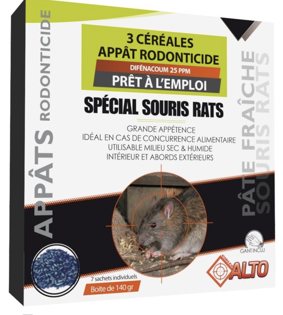 Appat pour rat et souris spécial forte infestation pour intérieur