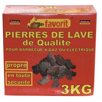 Pierre de lave de qualité 3KG pour barbecue électrique ou gaz FAVORIT 4006822330505