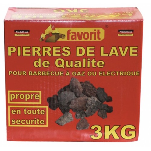 Pierre de lave de qualité 3KG pour barbecue électrique ou gaz FAVORIT 4006822330505