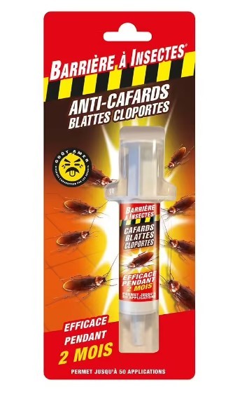 Insecticide seringue anti cafards blattes cloportes 10gr BARRAGE A