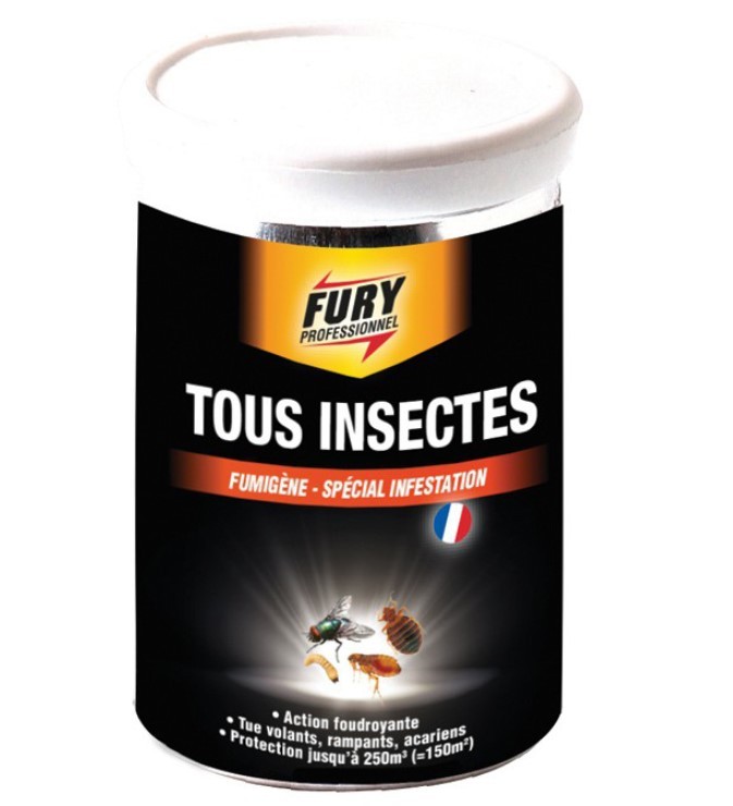 FURY fumigène insecticide tous insectes volant rampant mouche moust