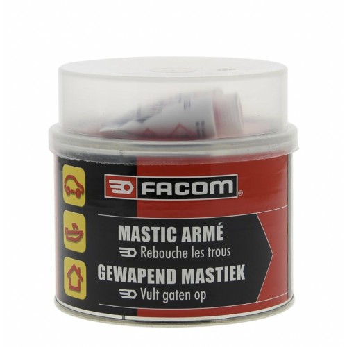Mastic polyester armé chargé fibres de verre 600gr FACOM réparation