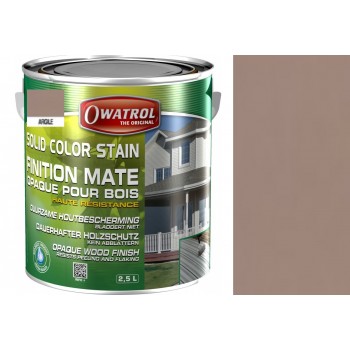Lasure couleur marron argile Solid Color Stain 2.5L protège décor bois résistant UV intempérie Owatrol 3297972714043