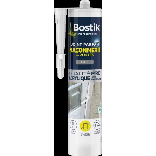 Mastic joint parfait acrylique gris réparation fissures haute performance BOSTIK 3549212486457