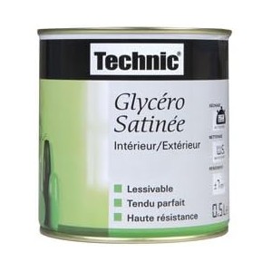 Peinture glycéro satinée marron ton Bois intérieur extérieur Technic 0.5l 3326590103516