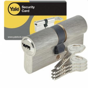Barillet cylindre sécurité porte 30 x 30 MM 4 clés 6 goupilles anti perçage crochetage YALE YC1000+ 5052847099025