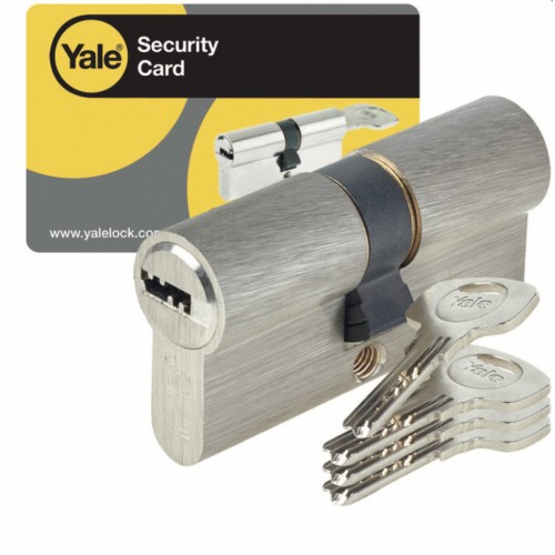 Barillet cylindre sécurité porte 30 x 30 MM 4 clés 6 goupilles anti perçage crochetage YALE YC1000+ 5052847099025