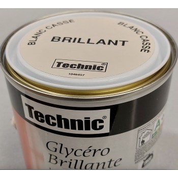 Peinture décoration blanc cassé glycérol brillant int ext Technic 0.5l 3326590102823