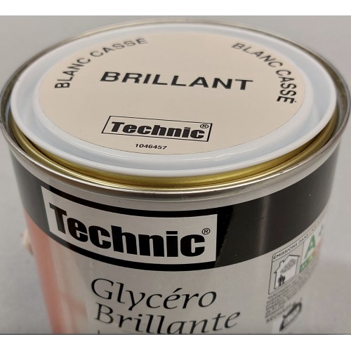 Peinture décoration blanc cassé glycérol brillant int ext Technic 0.5l