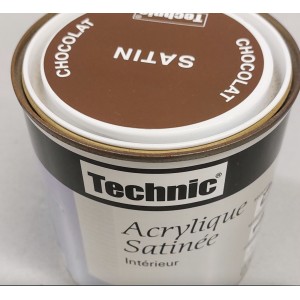 Peinture décoration marron chocolat acrylique satinée int ext Technic 0.5l 3174269031574