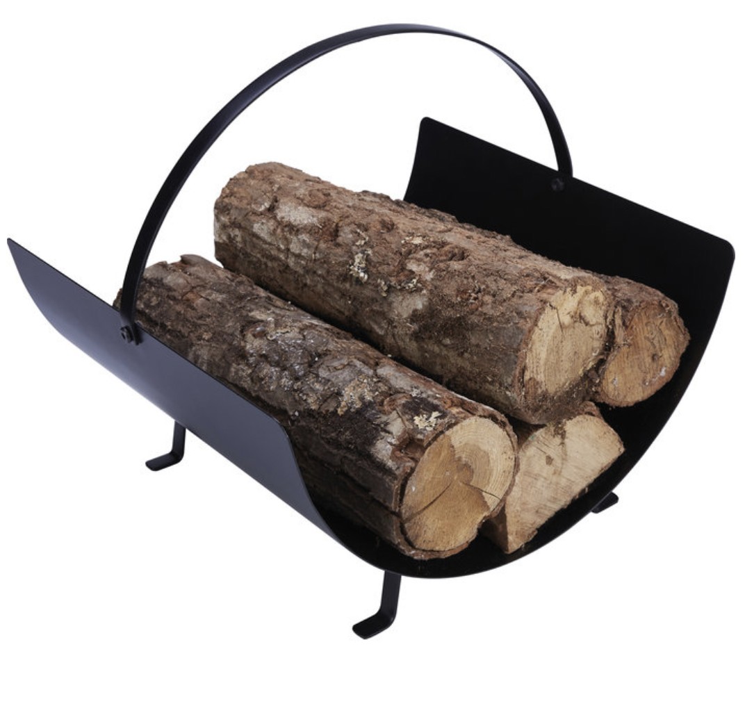 Panier à buche déco rangement bois chauffage 40 x 33.5 x 35 cm PVM