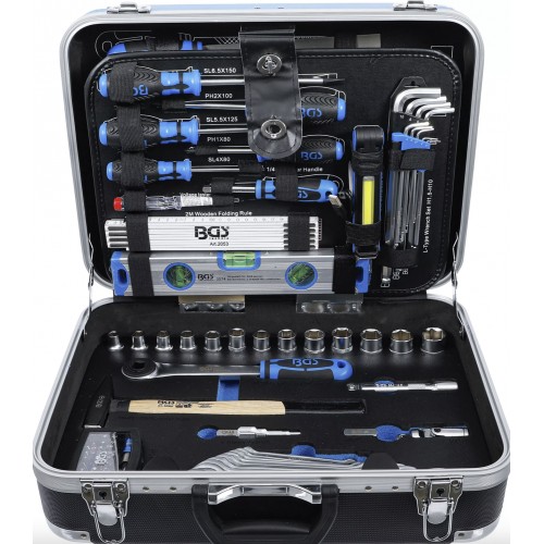 Caisse valise 95 outils spécial dépannage plomberie sanitaire pince tournevis douille clé BGS 4048769060503