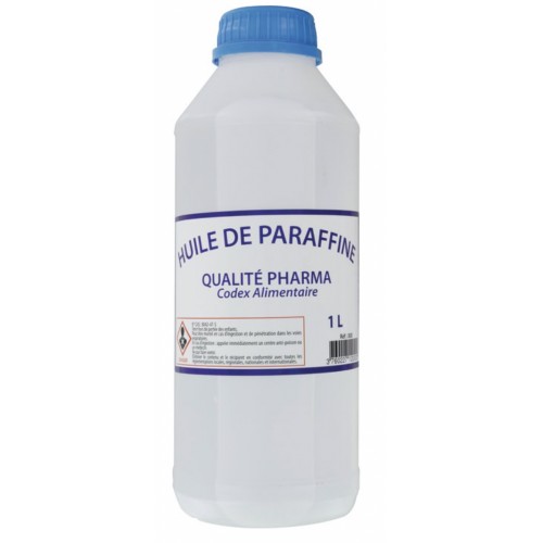 Huile de paraffine blanche alimentaire medicinal CODEX 1L