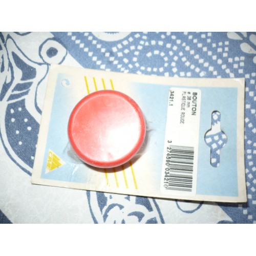 bouton rond plastique rouge Ø 22 mm pour meuble tiroir armoire 3274590034388