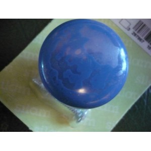bouton imitation porcelaine bleu en résine Ø 40 mm+ vis 3297867662572