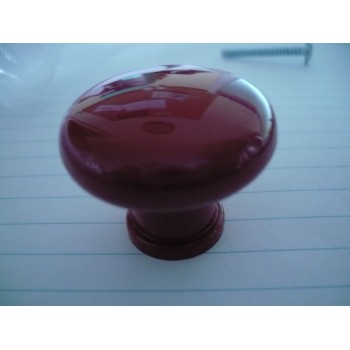 bouton en plastique rouge Ø 32 avec vis pour meuble tiroir 3297867100579