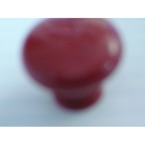 bouton en plastique rouge Ø 32 avec vis pour meuble tiroir 3297867100579